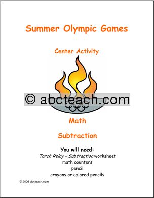Learning Center: Summer Olympics – Subtraction
