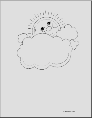 Coloring Page: Sun/Cloud