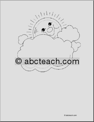 Coloring Page: Sun/Cloud