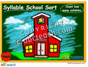 Interactive: Notebook: Syllable School Sort