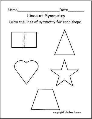 Lines of Symmetry (primary) Worksheet