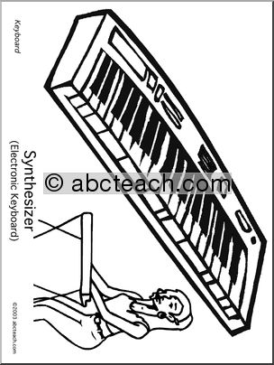 Coloring Page: Synthesizer