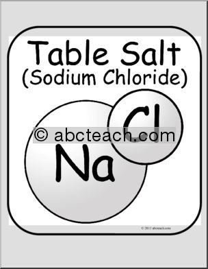 Poster: Science; Table Salt (b/w)