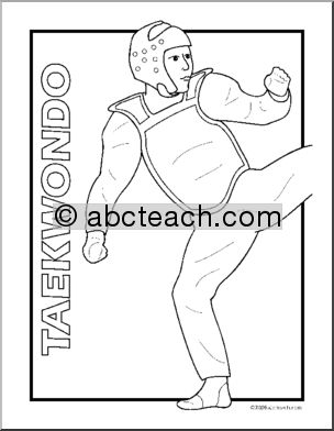 Coloring Page: Sport – Taekwondo