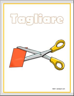 Italian: Classroom Sign: “Tagliare”