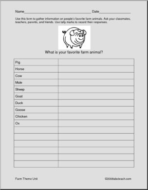 Favorite Farm Animal Survey