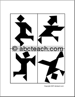 Puzzle Cards – People (3) Tangram