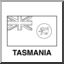 Clip Art: Flags: Tasmania (coloring page)