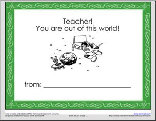 Certificate: Teacher Appreciation – Out of This World!