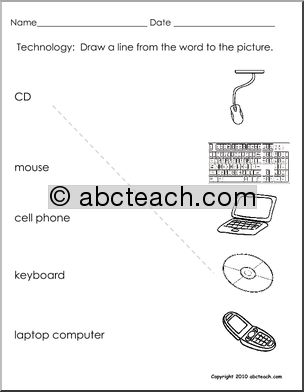Technology: Match Words to Pictures (k-1)