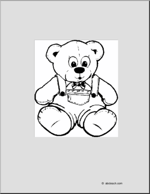 Coloring Page: Teddy Bear