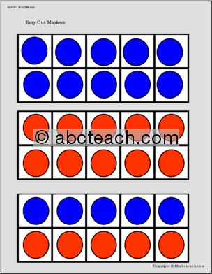 Ten Frame Chart with Markers (PreK-2) Math