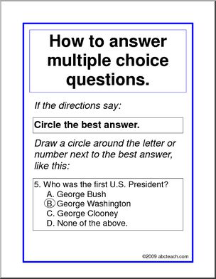 Poster: How to Answer Multiple Choice Questions