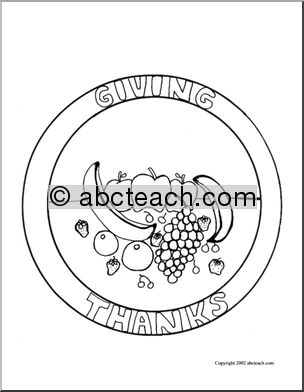 Coloring Page: Thanksgiving – Giving Thanks