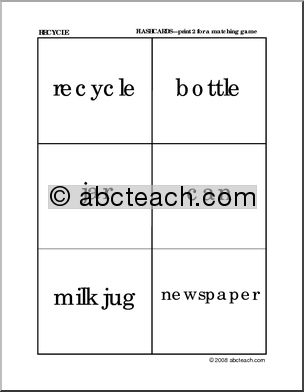 Matching: Recycle Words (preschool/primary)