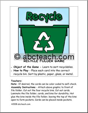 Sorting Game: Think Green – Recycle (color)