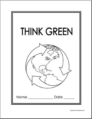 Report Cover: Think Green (recycling Earth)