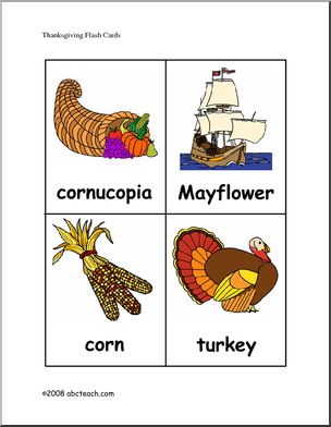 Flashcards: Thanksgiving (color)
