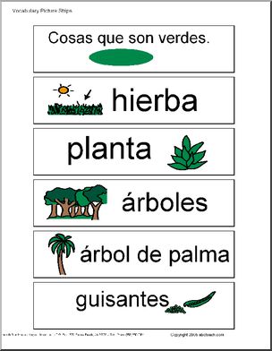 Spanish: Vocabulario – Cosas verdes