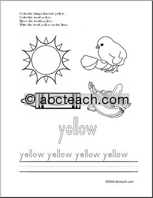 Trace and Color: Things That Are Yellow