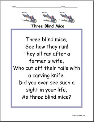 Nursery Rhymes: Three Blind Mice