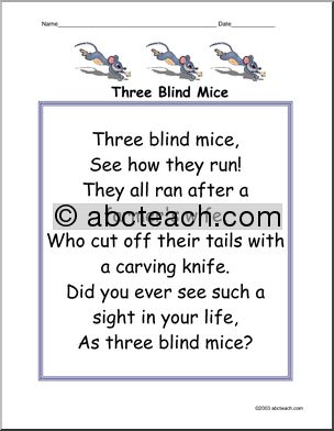 Nursery Rhymes: Three Blind Mice