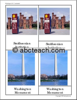Three-Part Matching:  Washington D.C. Landmarks