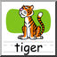 Clip Art: Basic Words: Tiger Color (poster)