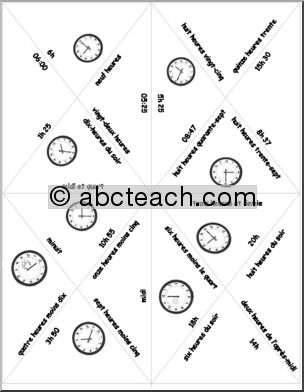French: Triangle Puzzle, Telling Time