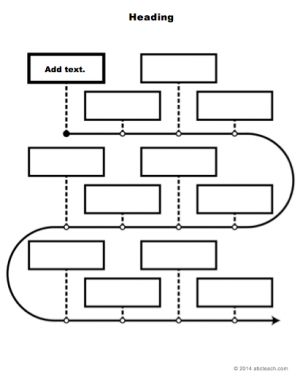 Graphic Organizer: Timeline – Serpentine with 12 Events (type-in)