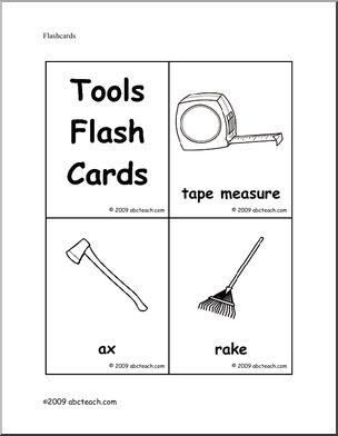 Flashcards: Tools (b/w) set 1