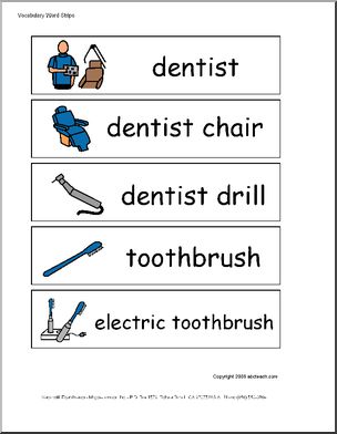 Word Wall: Dental/Teeth (pictures)