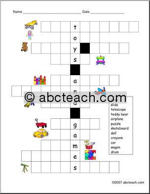 Word Puzzle: Toys and Games (ESL)