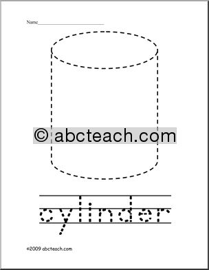 Trace and Color: Shape – Cylinder
