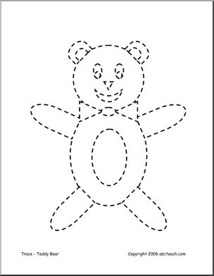 Trace and Color: Teddy Bear