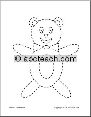Trace and Color: Teddy Bear