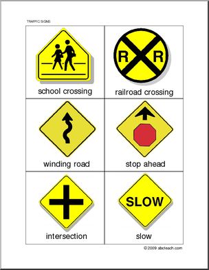 Flashcards: Traffic Warning Signs