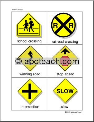 Flashcards: Traffic Warning Signs