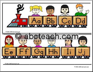 Bulletin Board Trims:  Alphabet and Numbers 1 – 30  Train theme