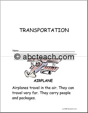 Booklet: Transportation (preschool/primary)