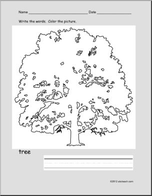 Write and Color “tree” (ESL)