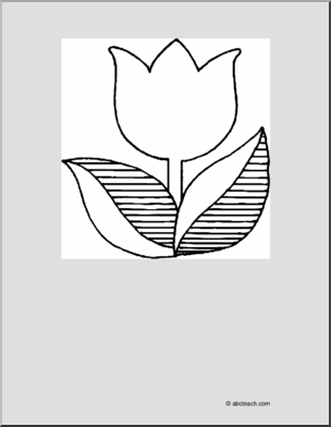 Coloring Page: Tulip (easy)