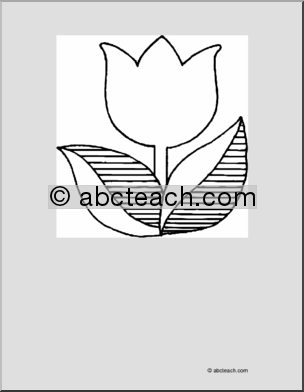 Coloring Page: Tulip (easy)