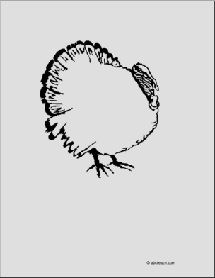 Coloring Page: Thanksgiving – Fat Turkey