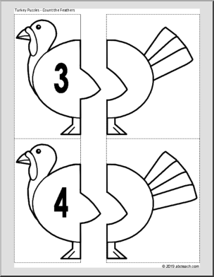 Turkey Puzzles – Counting (black/white)