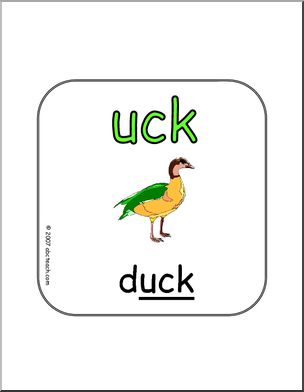 Word Family – UCK Words Sign