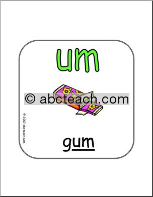 Word Family – UM Words Sign