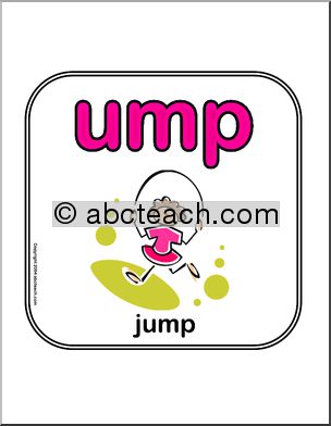 Word Family – UMP (version 2) Sign