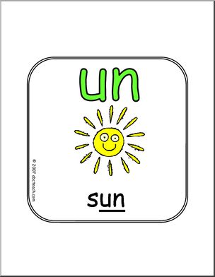 Word Family – UN words Sign