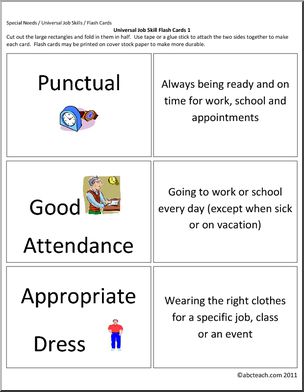 Universal Job Skills Flash Cards 1-15 (Special Needs) | Abcteach universal-job-skills-flash-cards-1-15-special-needs-abcteach